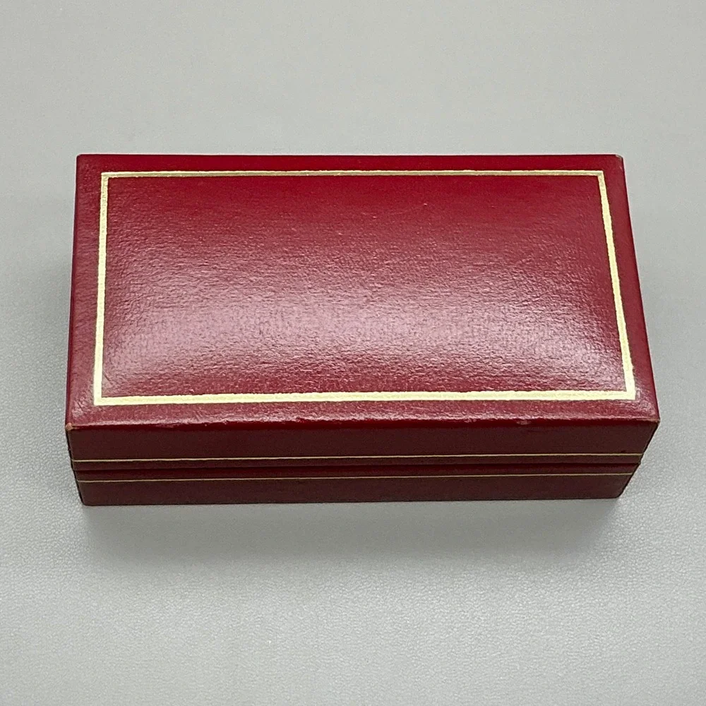 Vintage Georges Chabrolle Paris Cufflinks Silver Tone Black Enamel With Box